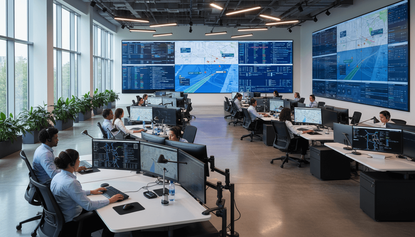 Equipa profissional da KIVO a trabalhar com software de gestão de frotas